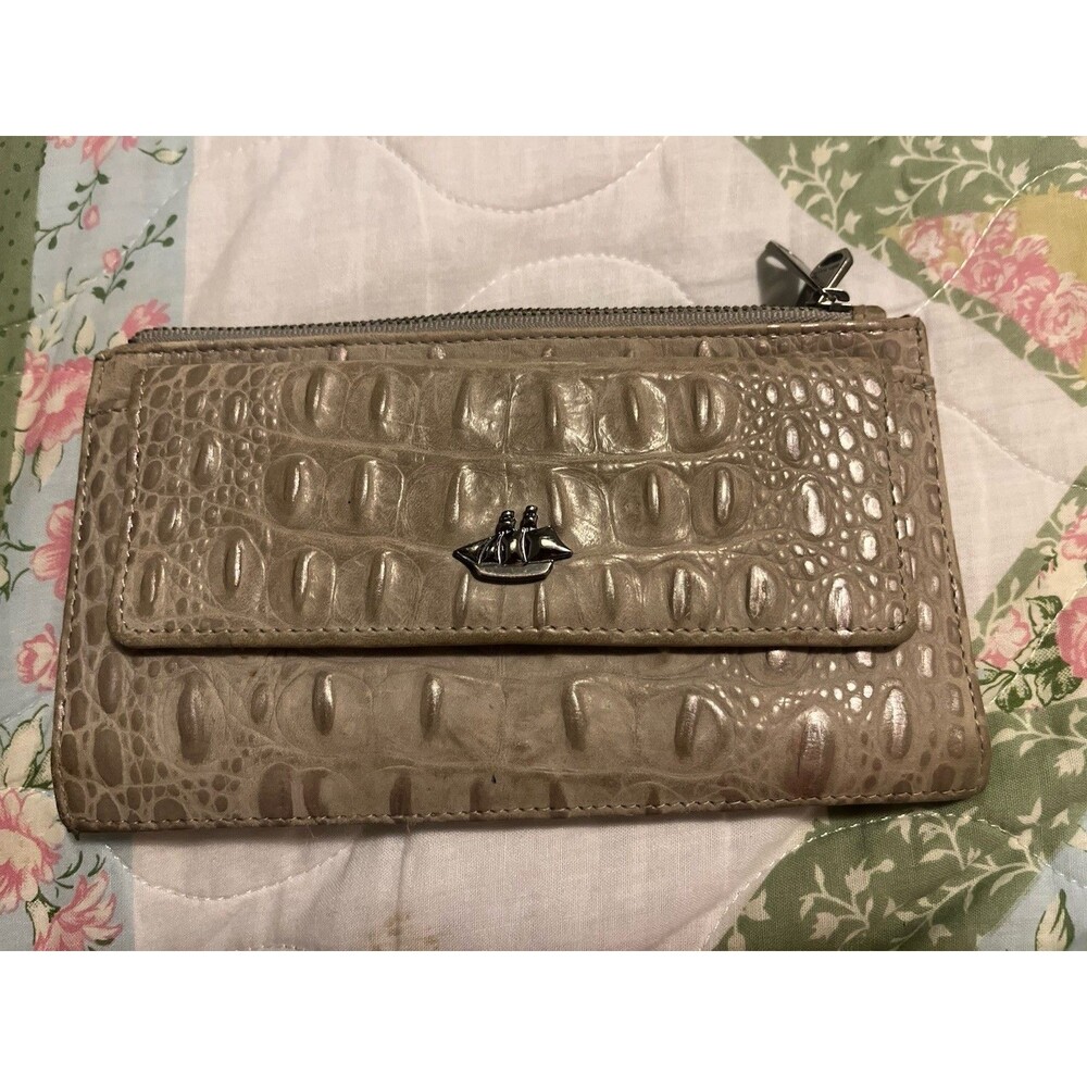 Brahmin Ady Wallet In A Crocodile-Leather Design